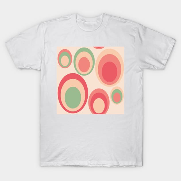 Pattern with oval circles in retrostyle T-Shirt by marina63